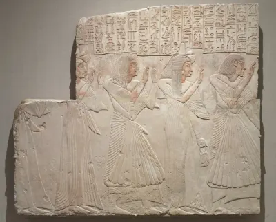 Tomb Relief of the Chief Physician Amenhotep and Family. New Kingdom, Dynasty 19, reign of Ramesses II, c. 1279–1257 BCE. Egypt, Asyut