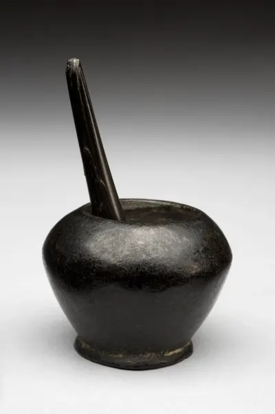 Ancient Egyptian Kohl Pot and Stick, 1800-200 BCE