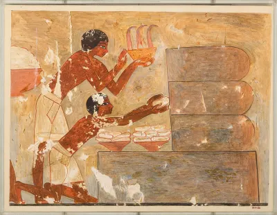 Tomb scene of honey gathering. From the tomb of Rekhmire c. 1479–1425 B.C