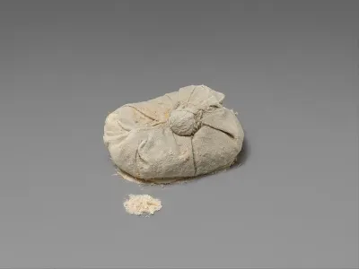 A bag of natron from the tomb Tutankhamun’s embaling cache