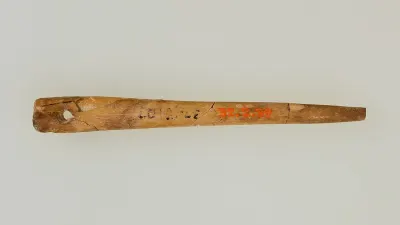 An ivory needle from the Badarian culture (c. 4400 to 3800 BCE), excavated from Tomb 3107 at Matmar