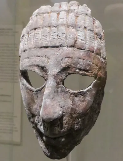 Face from a composite statue of King Den. Early Dynastic Period, 1st Dynasty, reign of Den, 2873–2859 BCE Probably from Abydos, Egypt. Wood.