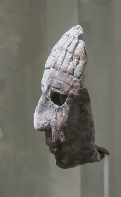 Side profile of face from a composite statue of King Den. Early Dynastic Period, 1st Dynasty, reign of Den, 2873–2859 BCE Probably from Abyd